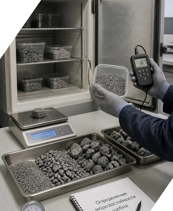 Определение морозостойкости щебня в Ухте от 3544 р. | ЭкспертизаРоссия