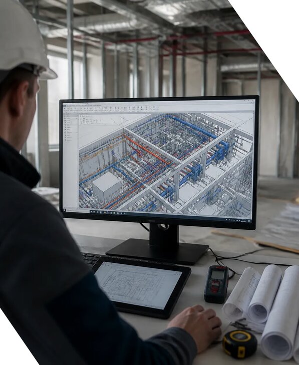 Создание BIM модели инженерных сетей для объектов в Ухте